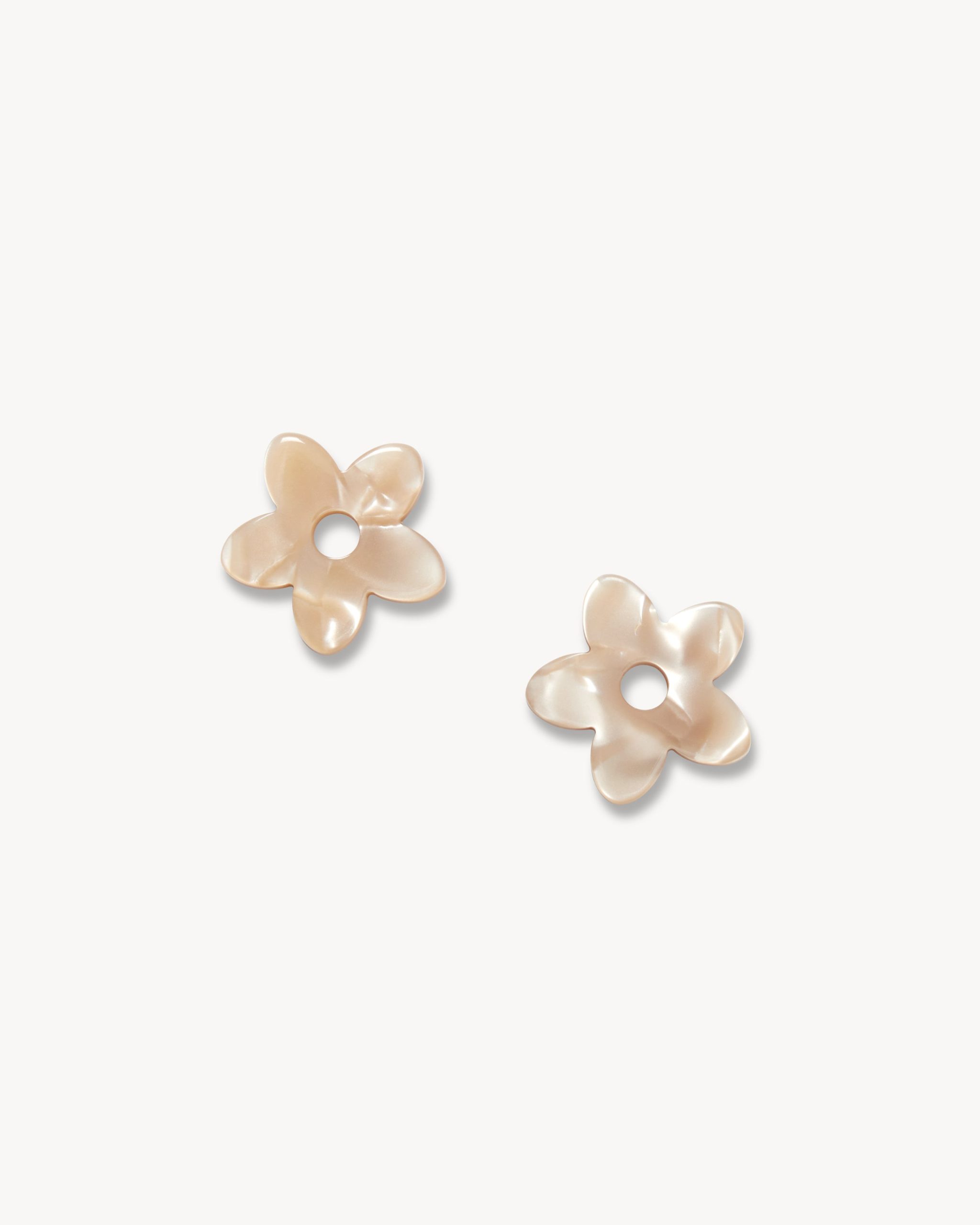 Petite Flower Charms in Sand Shell
