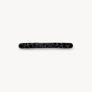 Slim Paris Barrette in Black Marble