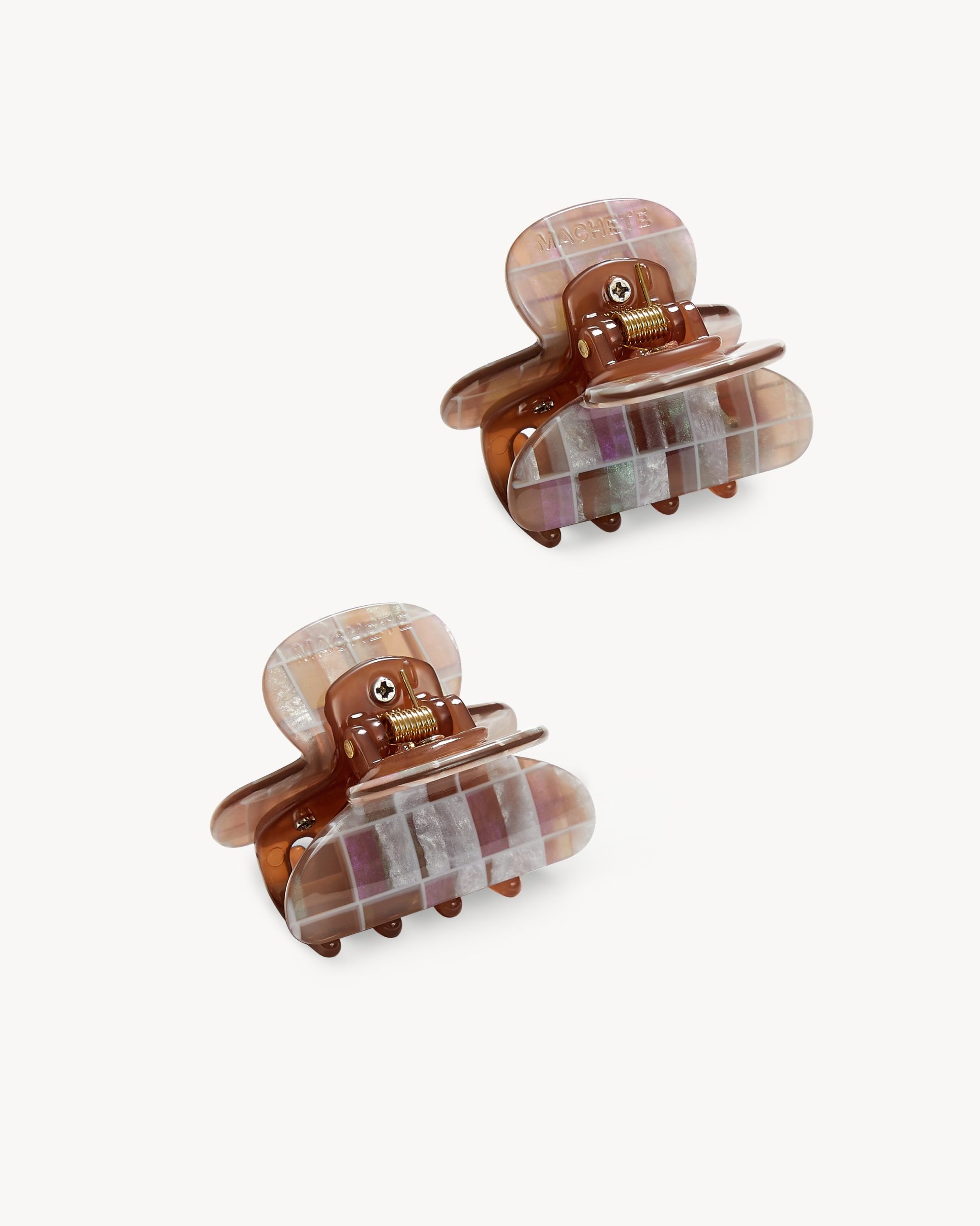 Twin Heirloom Claws in Brown Shell Checker - Image 2