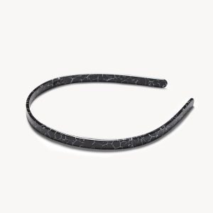 Ultralight Thin Headband in Black Marble