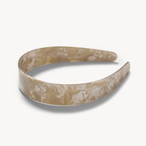 Wide Headband in Sand Shell