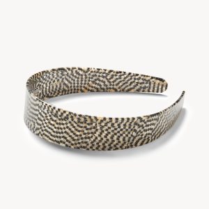 Wide Headband in Perle Noir