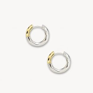 Petite Wavy Hoops in 3/4 Silver