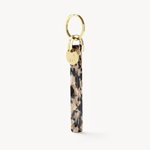 Bar Keychain in Abalone - Gold