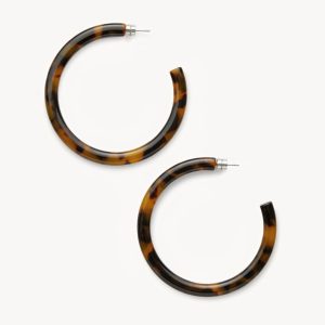 Bold Hoops in Classic Tortoise