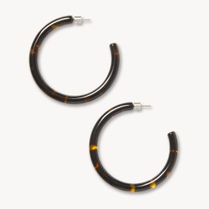 Bold Hoops in Dark Tortoise