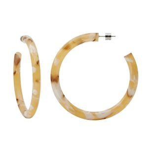 Bold Hoops in Mango Tortoise