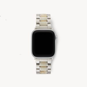 Boyfriend Apple Watch Band in Silver / Alabaster