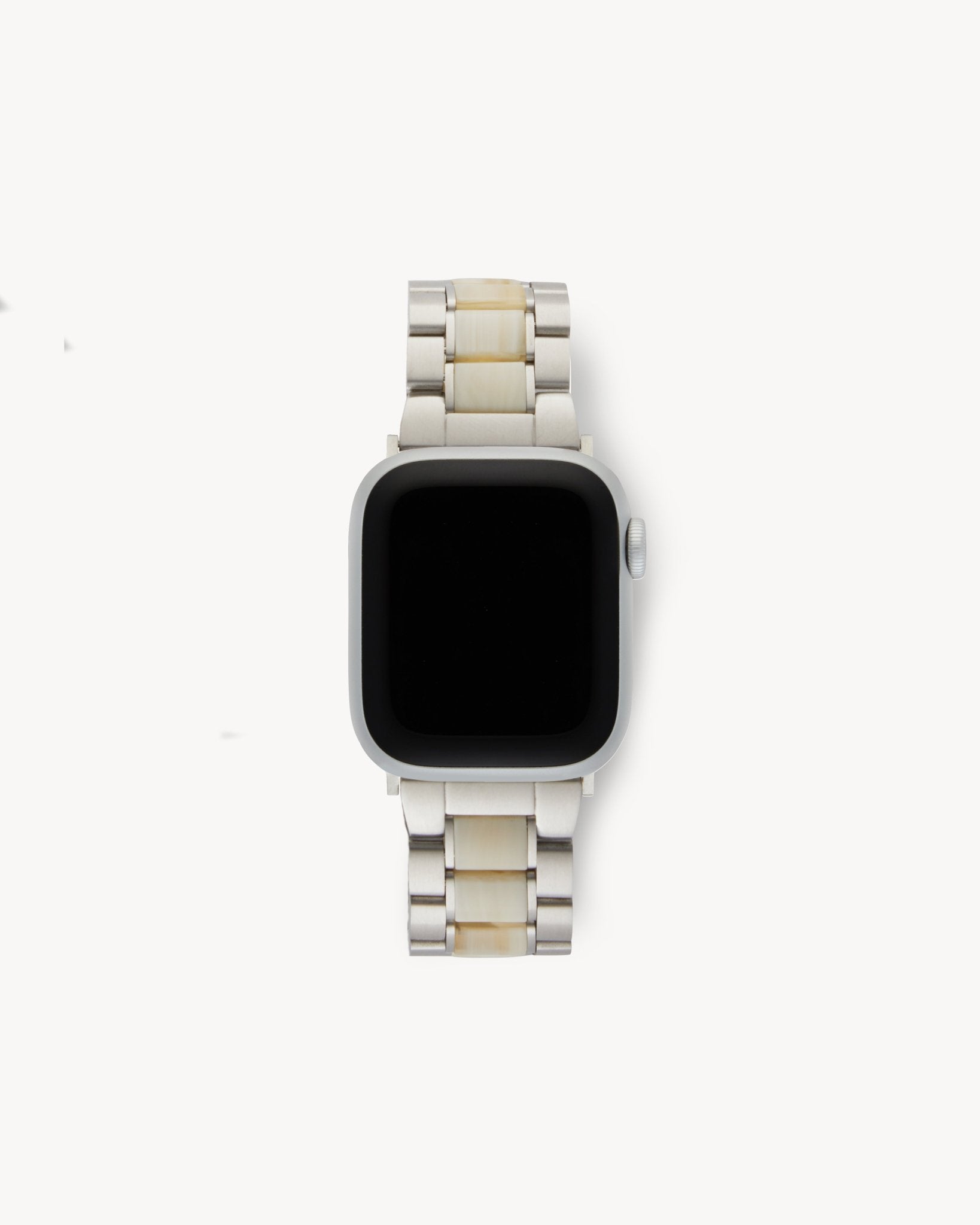 Boyfriend Apple Watch Band in Silver / Alabaster