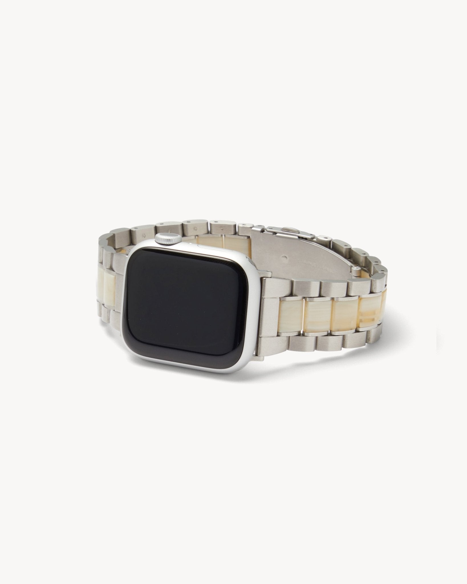 Boyfriend Apple Watch Band in Silver / Alabaster - Image 2