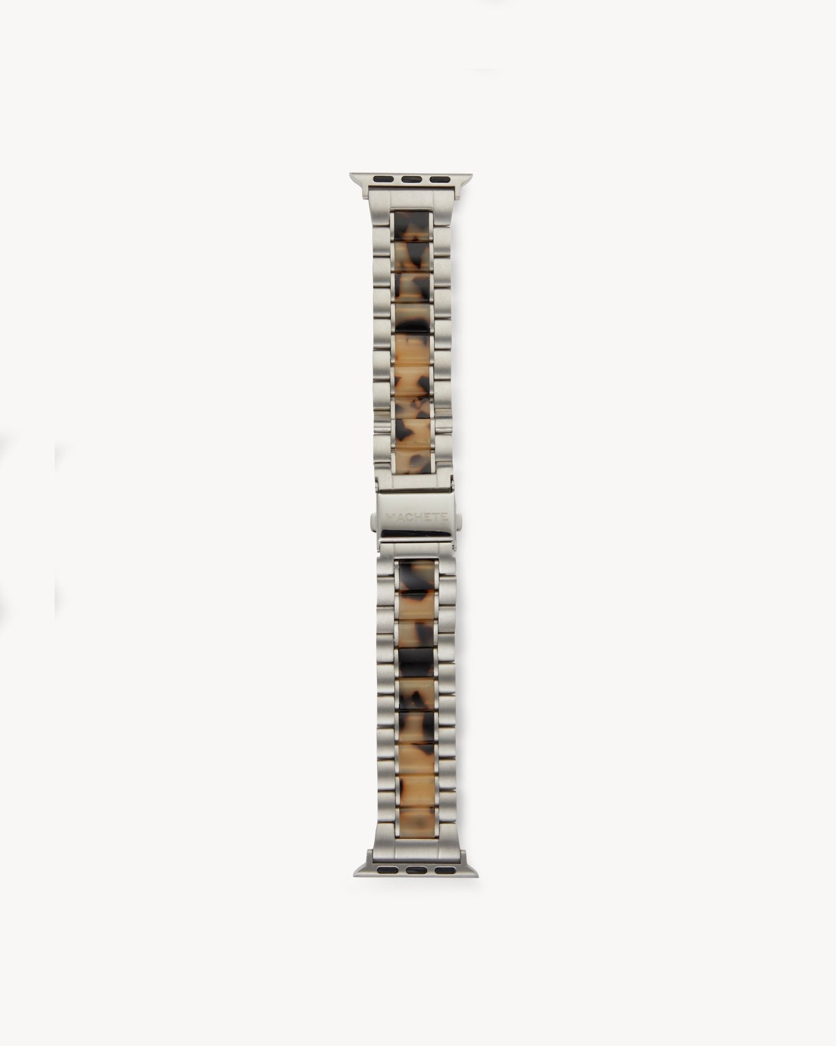 Boyfriend Apple Watch Band in Silver / Blonde Tortoise - Image 3