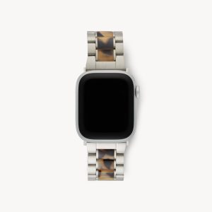Boyfriend Apple Watch Band in Silver / Blonde Tortoise