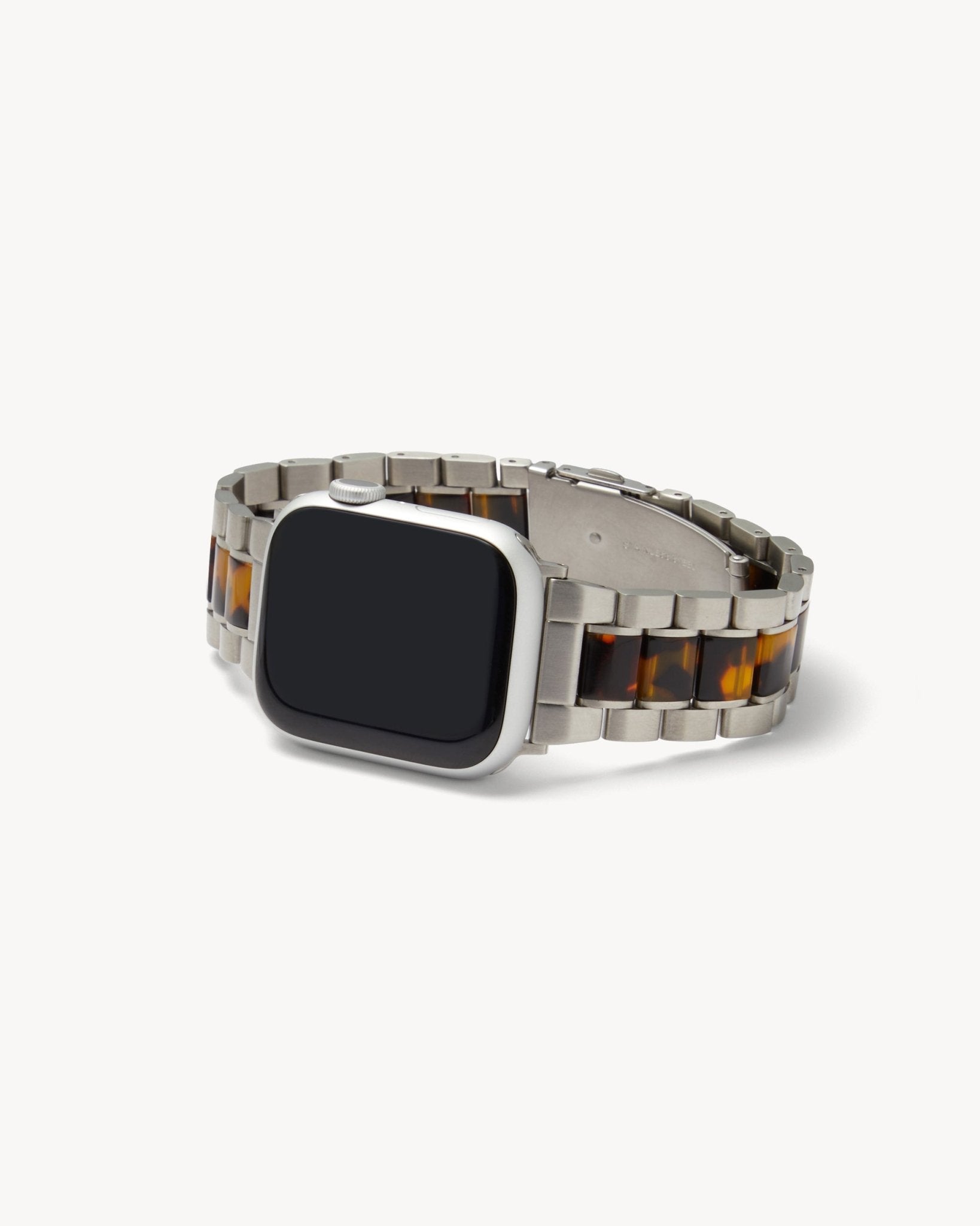 Boyfriend Apple Watch Band in Silver / Classic Tortoise - Image 2