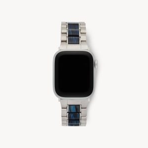 Boyfriend Apple Watch Band in Silver / Indigo