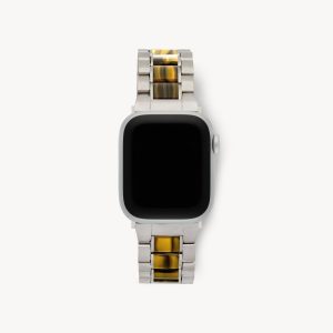 Boyfriend Apple Watch Band in Silver / Tigers Eye