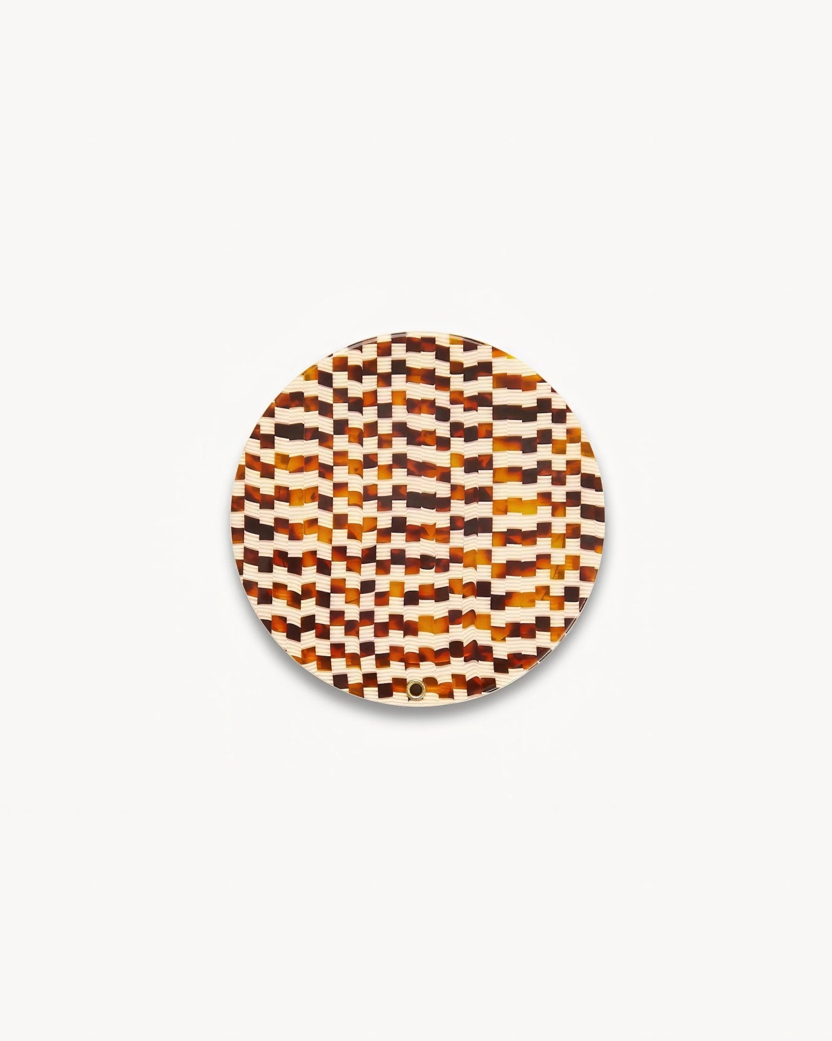 Circle Mirror in Tortoise Checker - Image 2