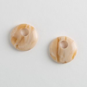 Chunky Disc Charms in Alabaster