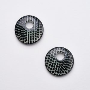 Chunky Disc Charms in Black + Clear