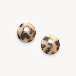 Chunky Disc Charms in Blonde Tortoise