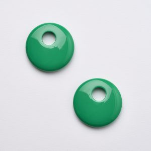 Chunky Disc Charms in Bright Green