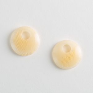Chunky Disc Charms in Cream Dot