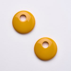 Chunky Disc Charms in Ochre