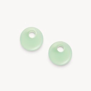 Chunky Disc Charms in Sea Glass