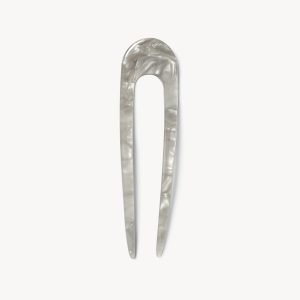 French Hair Pin in Grey Shell