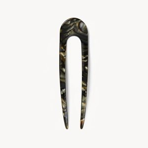 French Hair Pin in Midnight Horn