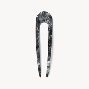 French Hair Pin in Obsidian