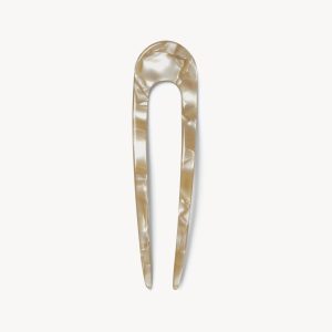 French Hair Pin in Sand Shell