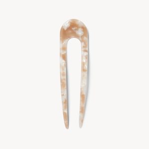 French Hair Pin in Taupe Shell