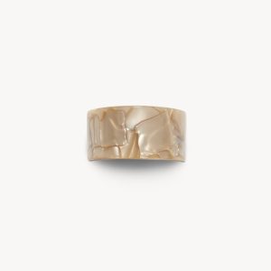 French Pony Barrette in Sand Shell