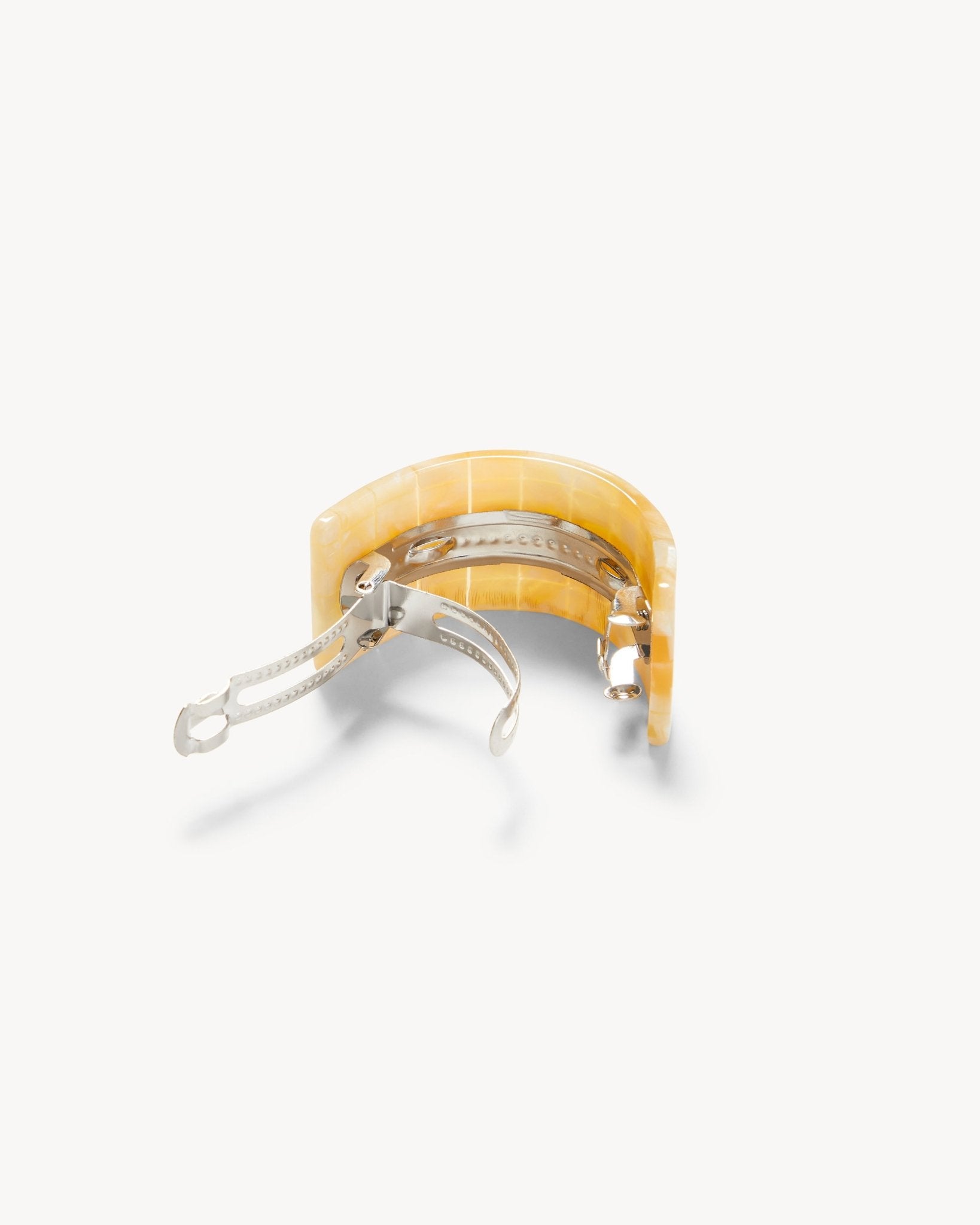 French Pony Barrette in Sea Shell Checker - Image 2