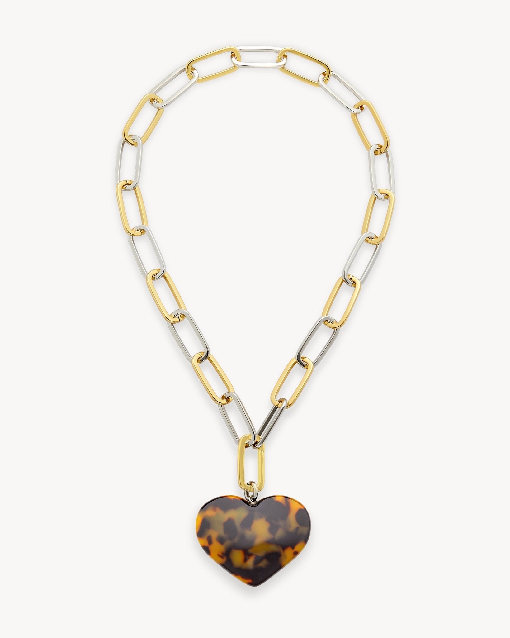 Grande Heart Pendant Necklace in Classic Tortoise