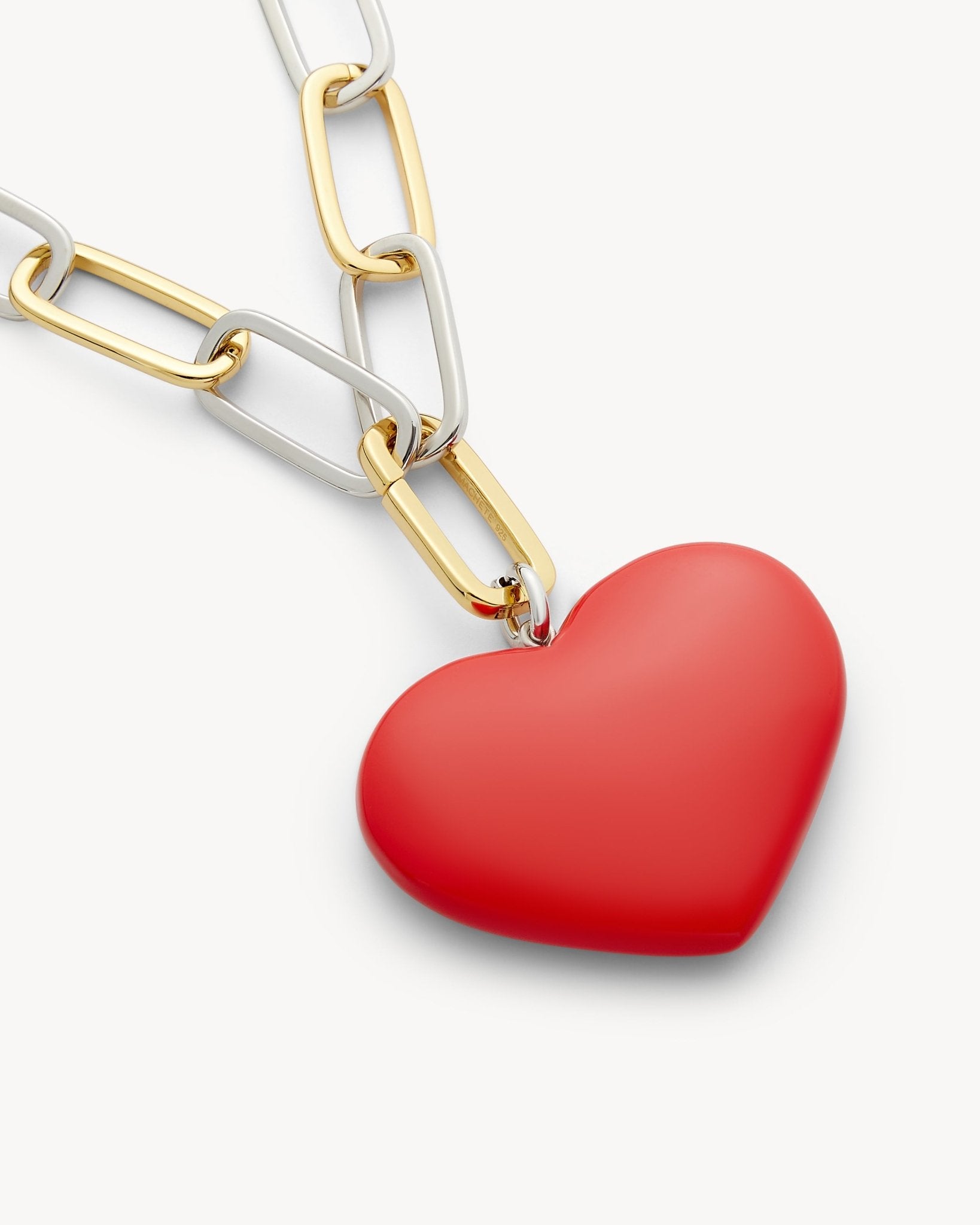 Grande Heart Pendant Necklace in Ruby - Image 2