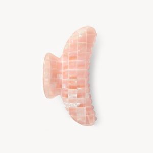 Grande Heirloom Claw in Apricot Shell Checker