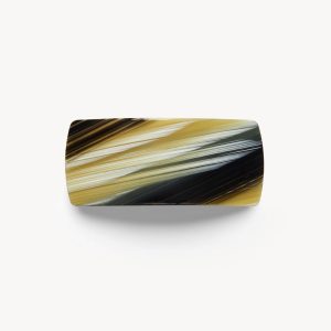 Jumbo Box Barrette in Horn