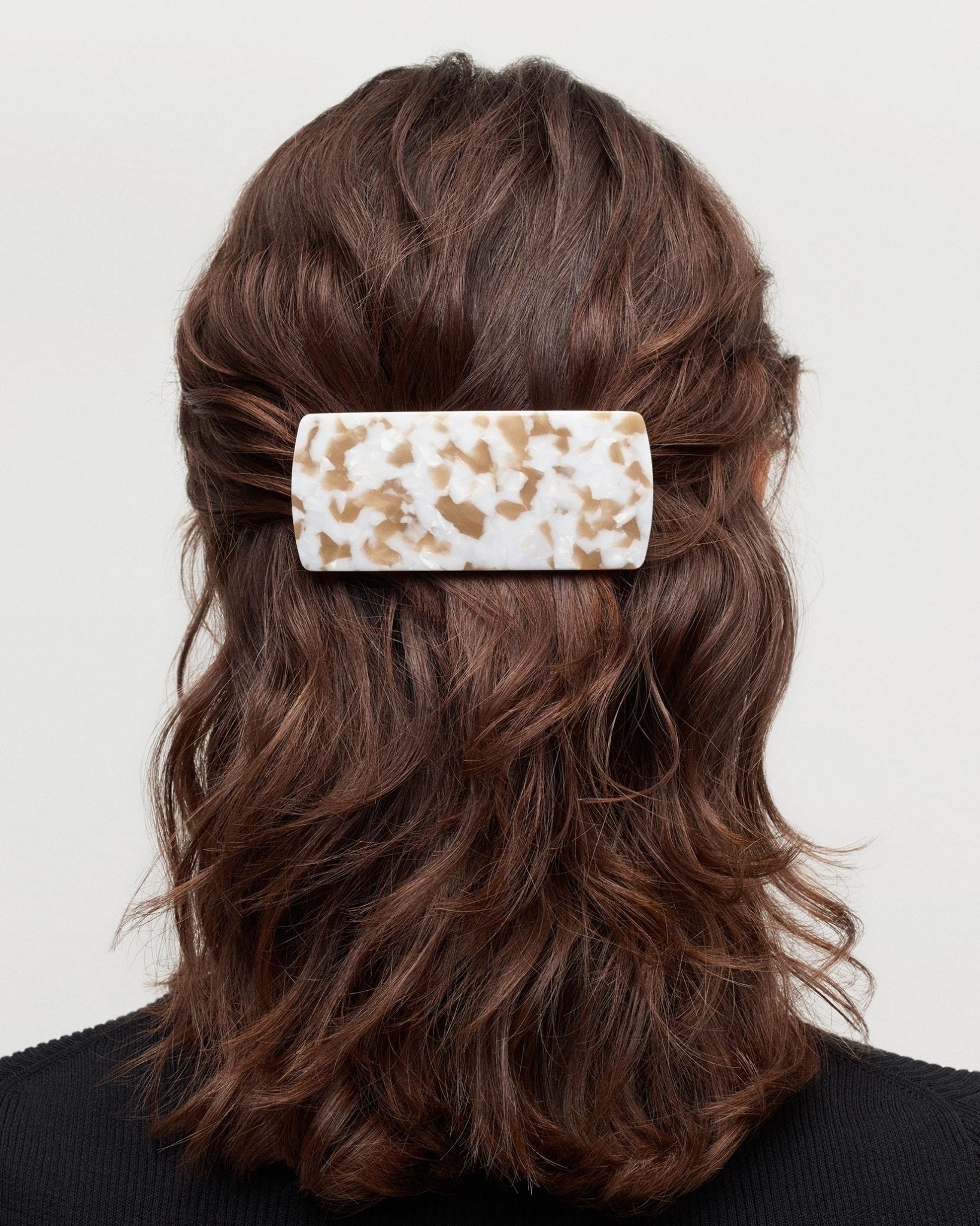 Jumbo Box Barrette in Light Grey - Image 3