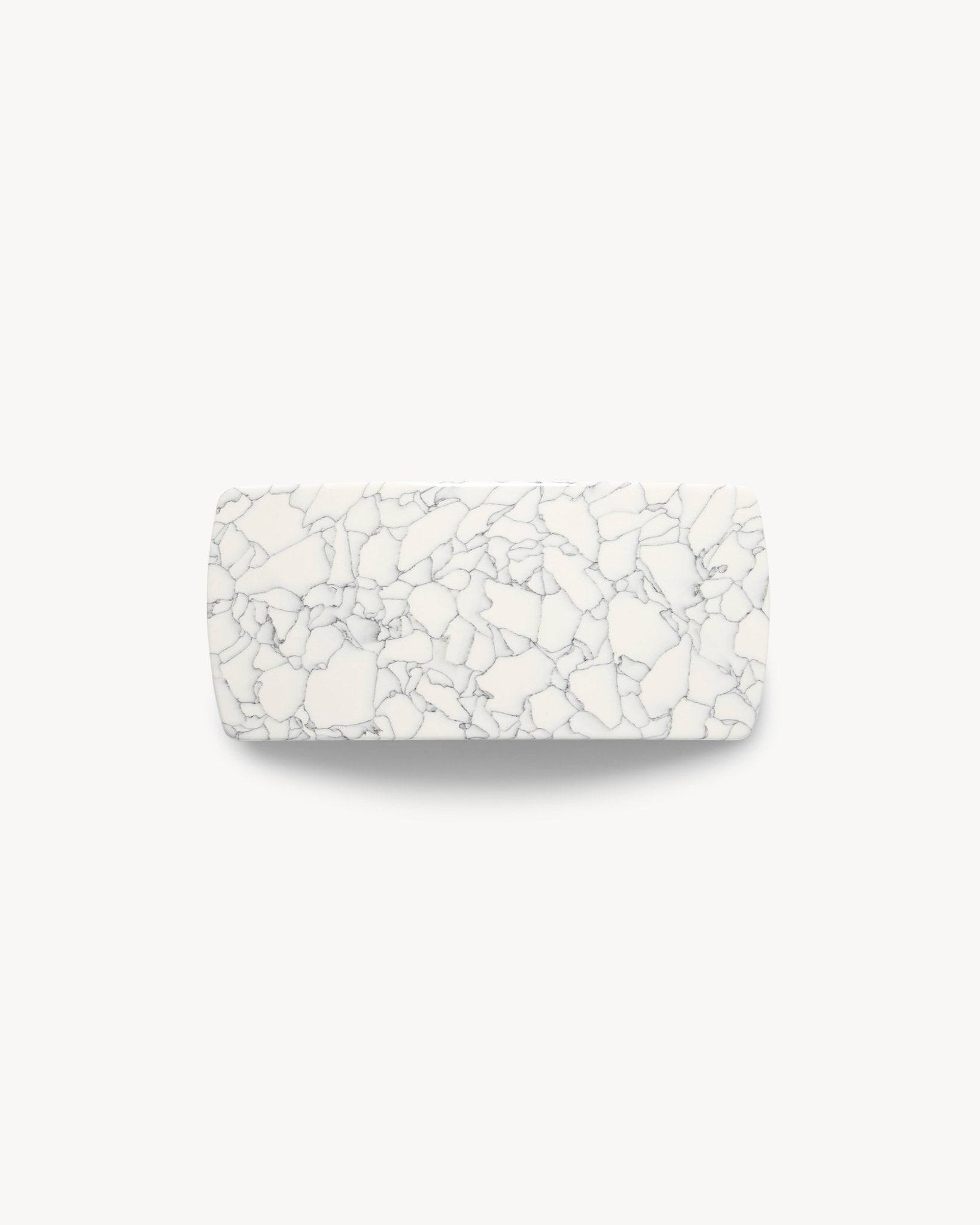 Jumbo Box Barrette in Marble