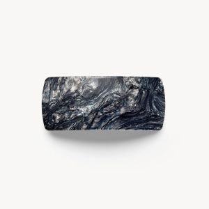 Jumbo Box Barrette in Obsidian