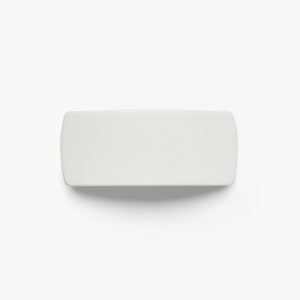 Jumbo Box Barrette in White Matte