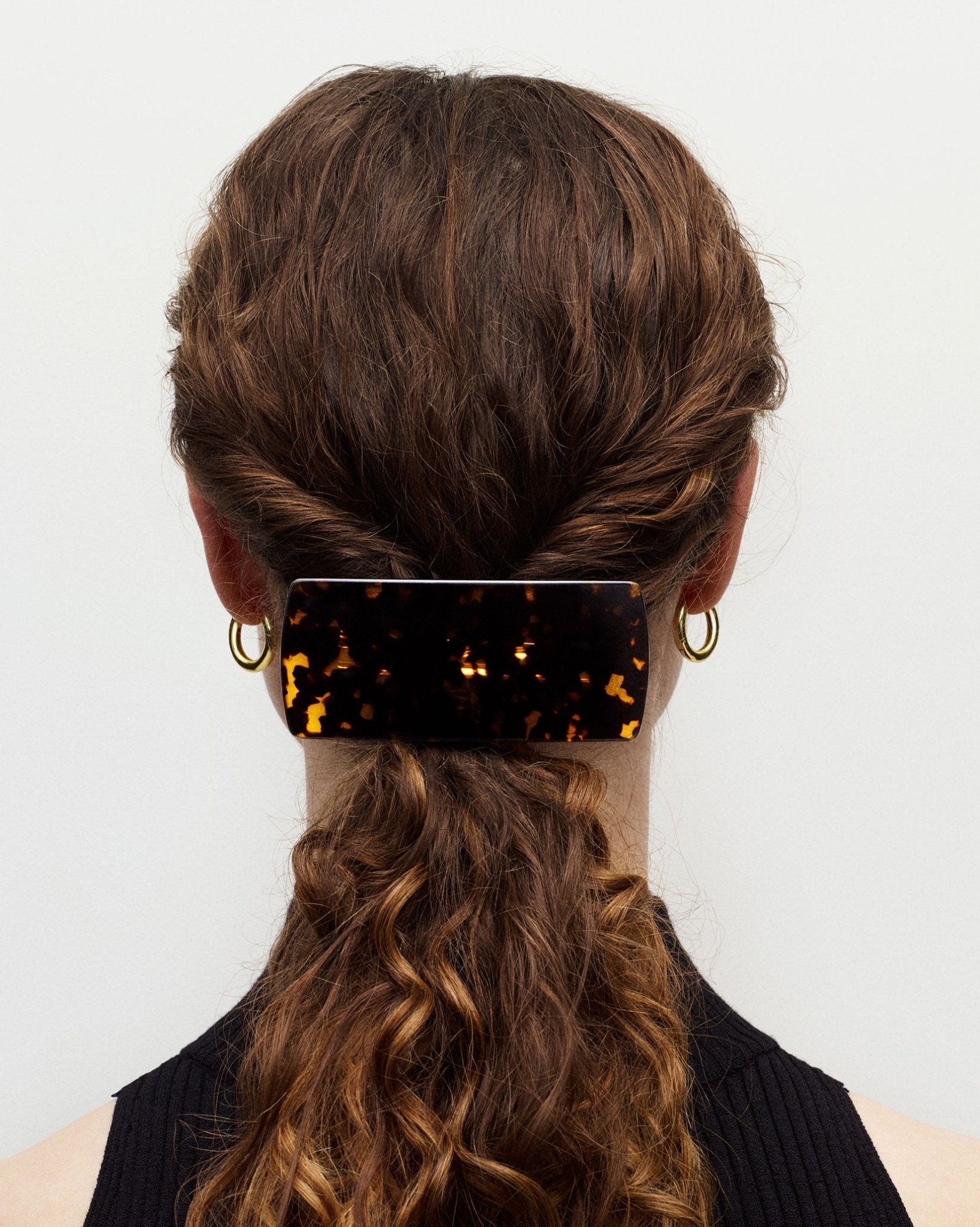 Jumbo Box Barrette in White Shell - Image 3