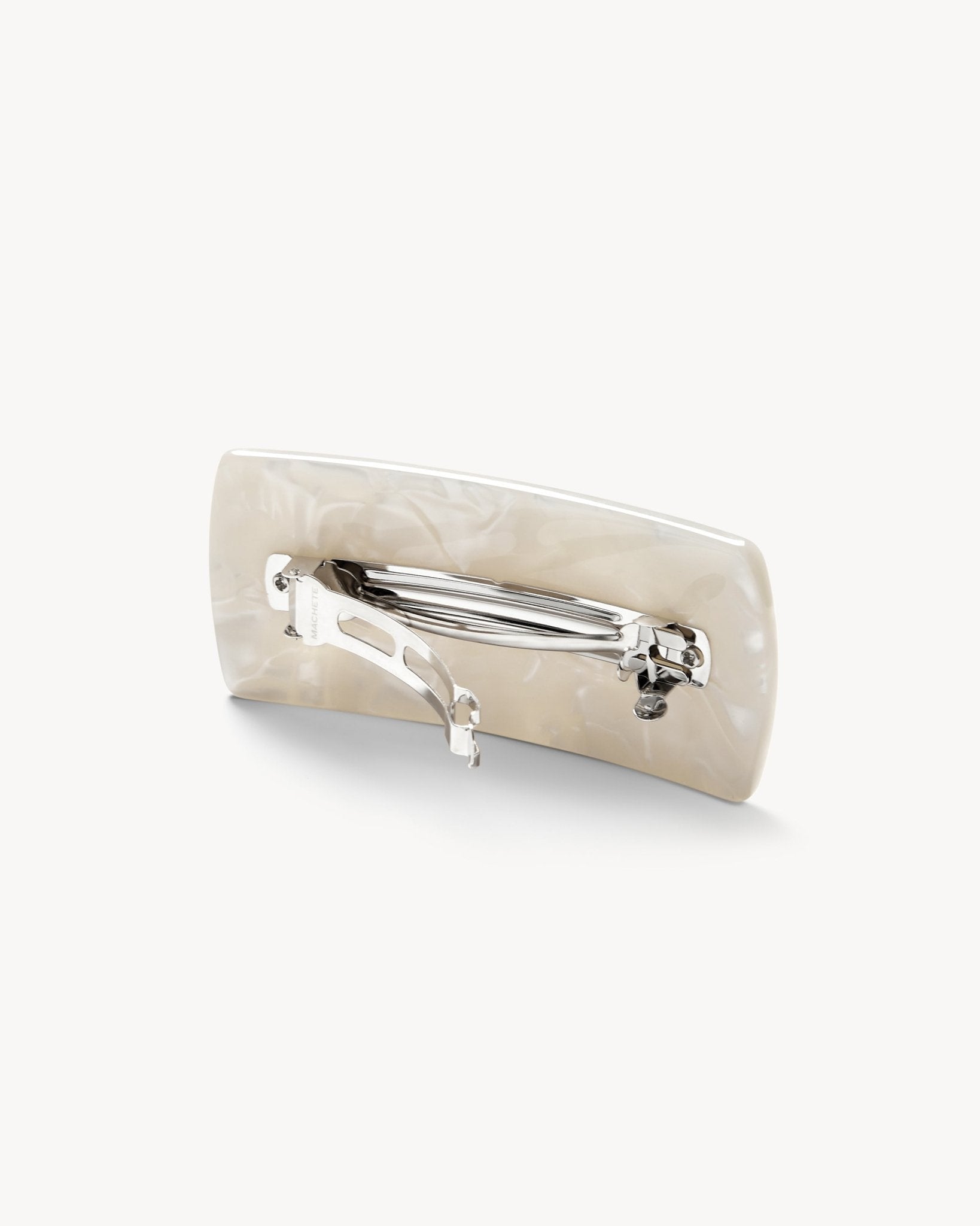 Jumbo Box Barrette in White Shell - Image 2