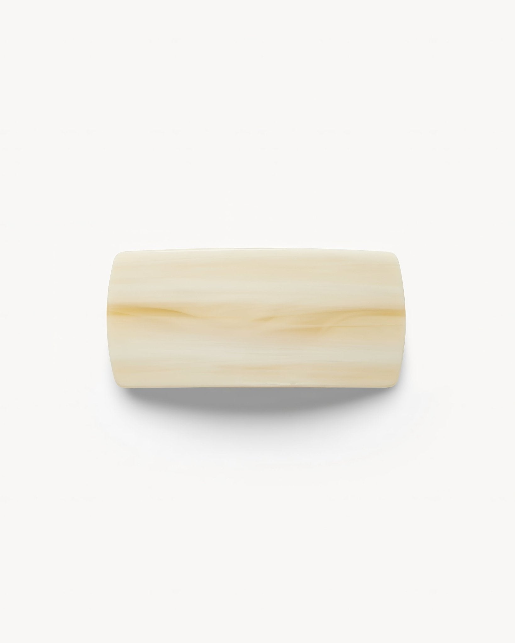 Jumbo Box Barrette in Alabaster
