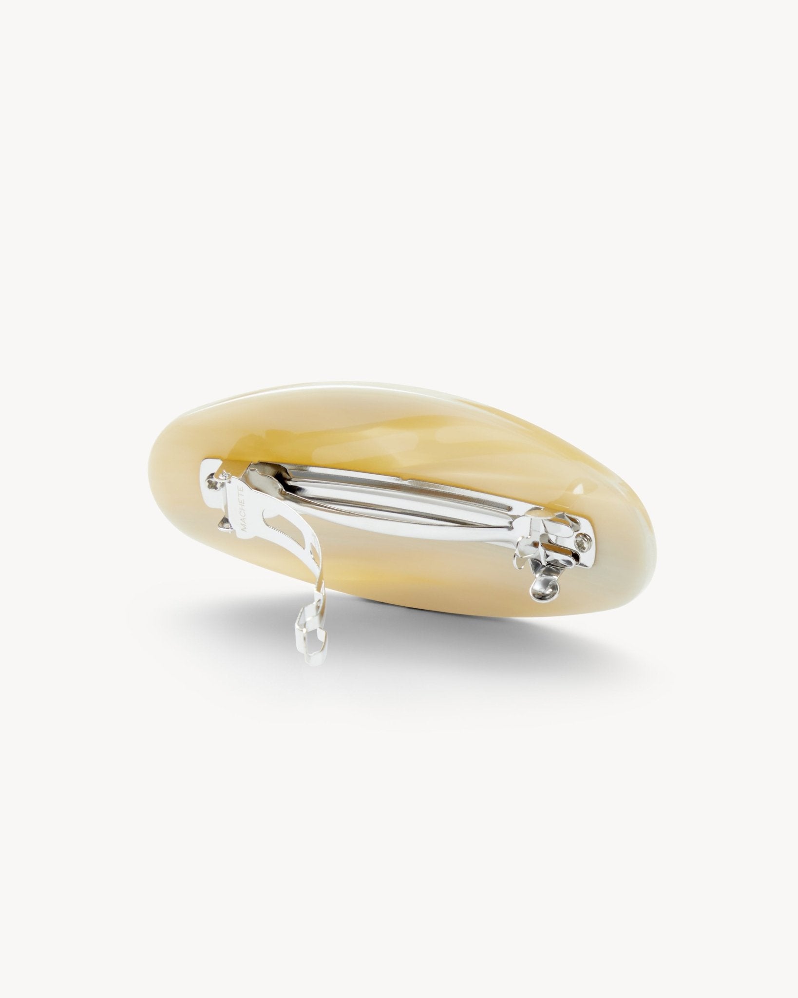 Jumbo Oval Barrette in Alabaster - Image 2