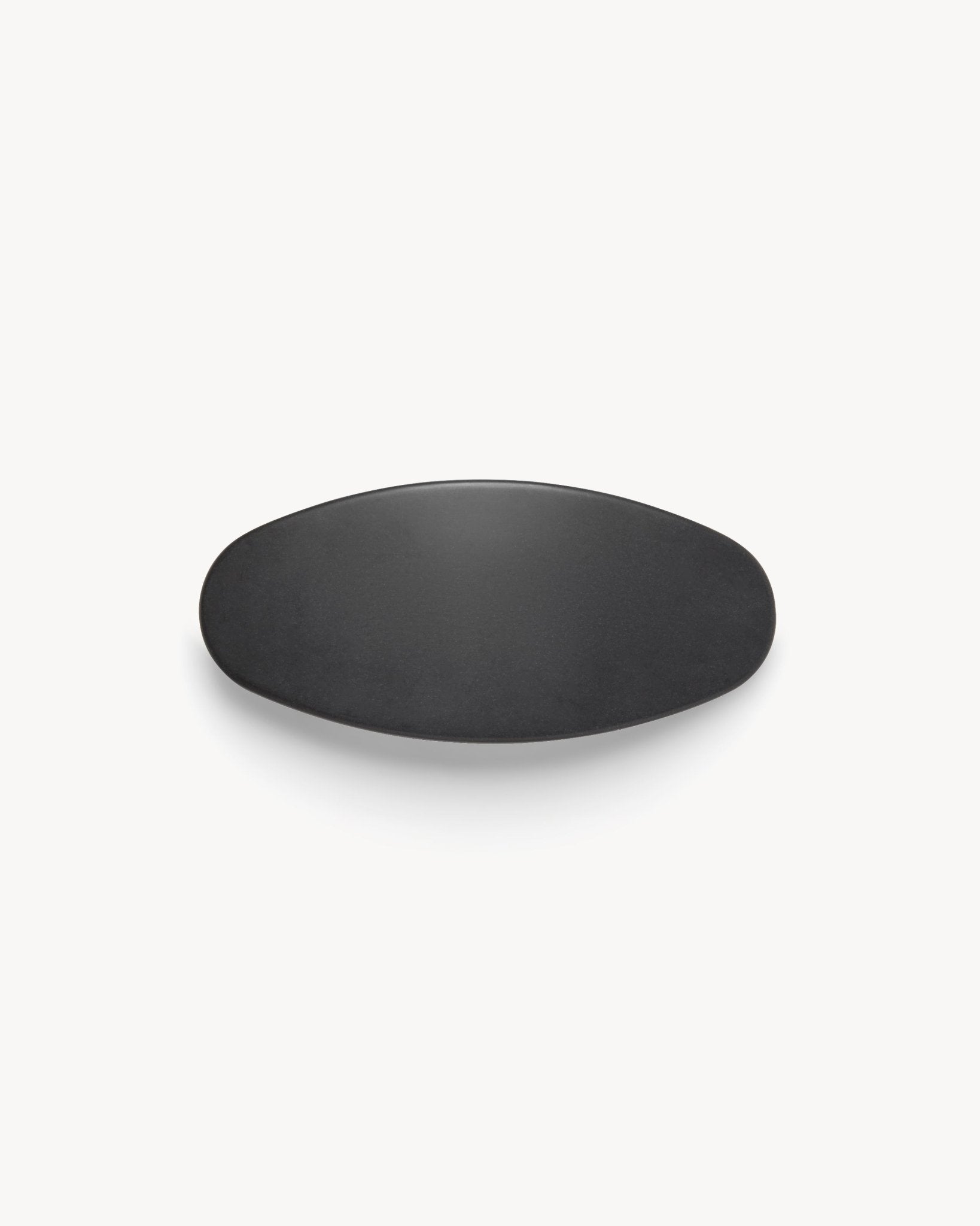 Jumbo Oval Barrette in Black Matte