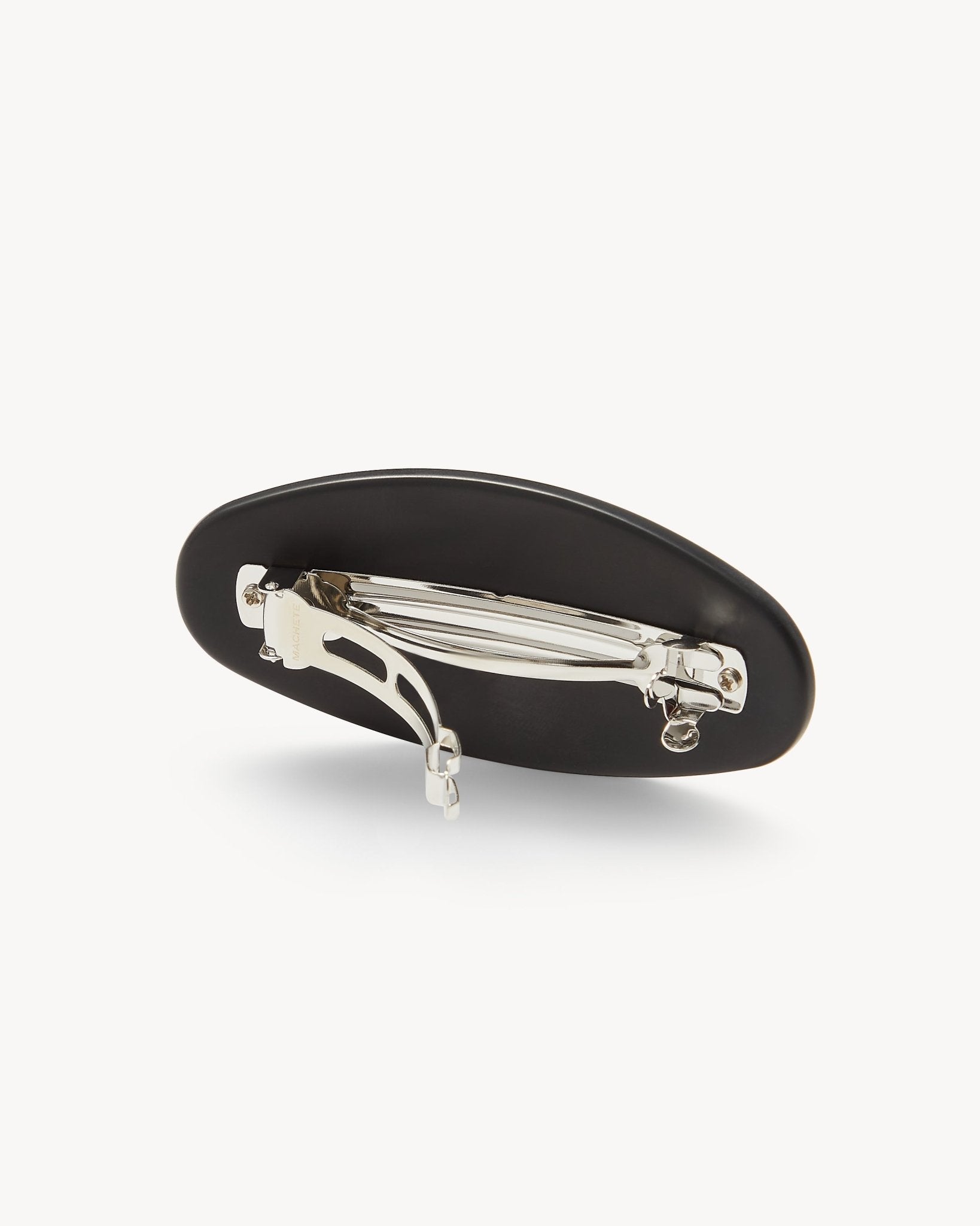 Jumbo Oval Barrette in Black Matte - Image 2
