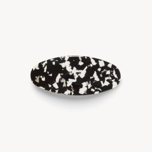Jumbo Oval Barrette in Noir