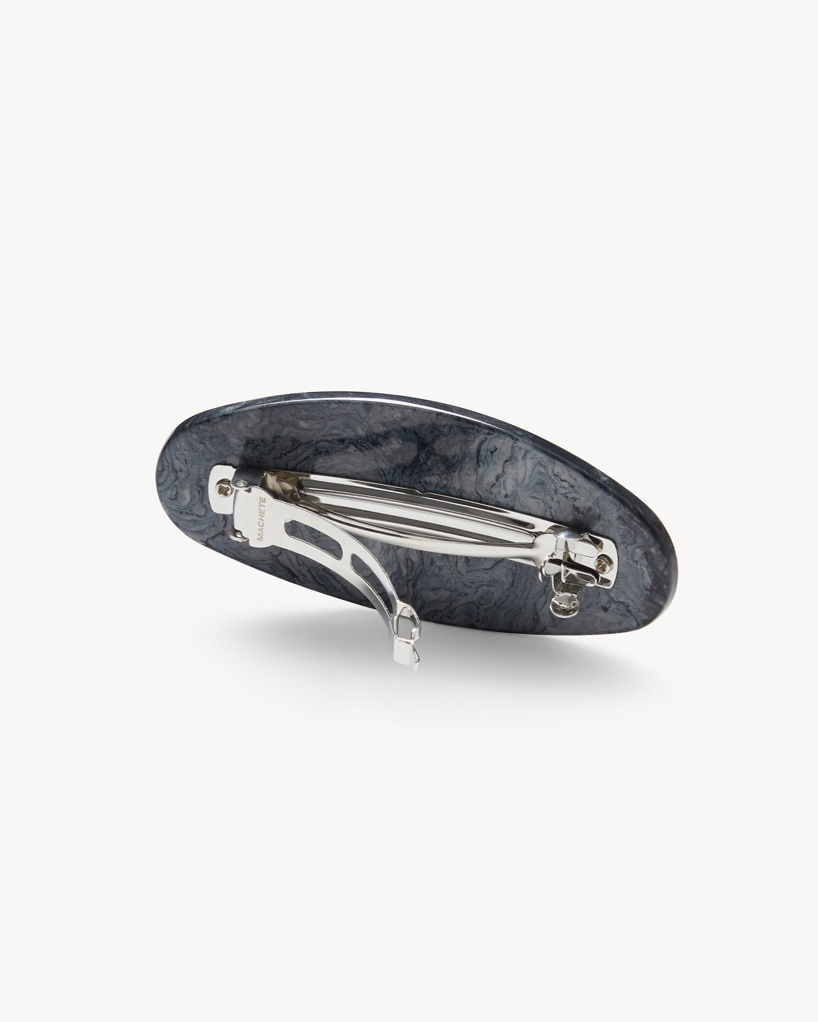 Jumbo Oval Barrette in Obsidian - Image 2